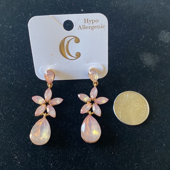 Charming Charlie, Pink Light Dangling Earrings, Beautiful ( Hermoso)❤️💜🧡🔥❣️💚 - Picture 5 of 5